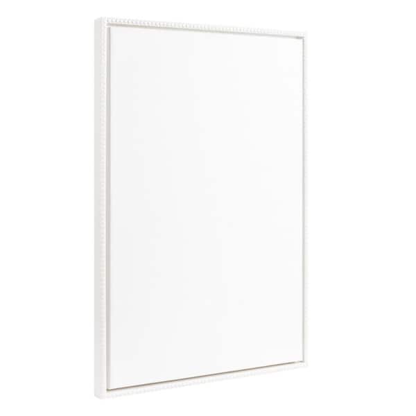 Kate and Laurel Blank Framed Canvas for DIY Wall Art 1-Piece White Framed Canvas Art Print, 23 in. x 33 in.