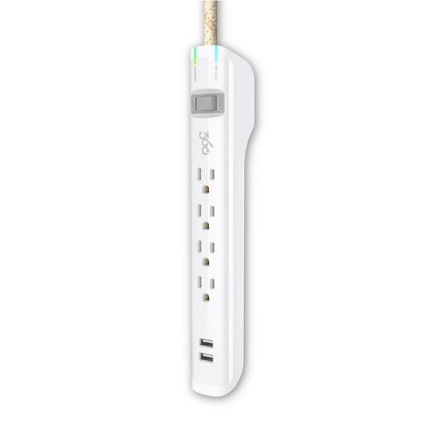 Feit Electric 5 ft. L 4 Outlets Wi-Fi Power Strip with USB White