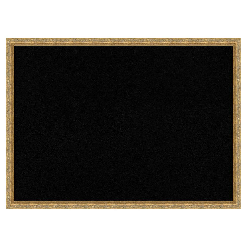 Mila Dark Gold 30 in. x 22 in. Wood Framed Black Cork Memo Board price history on PriceWatchPro