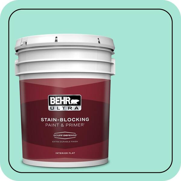 BEHR ULTRA 5 gal. #480A-2 Botanical Tint Extra Durable Flat Interior Paint & Primer