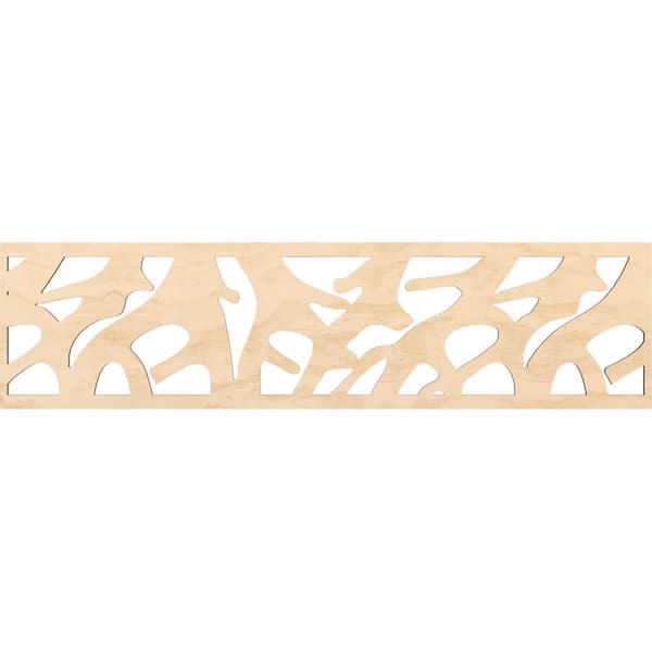 Ekena Millwork Manton Fretwork 0.25 in. D x 47 in. W x 12 in. L Birch Wood Panel Moulding