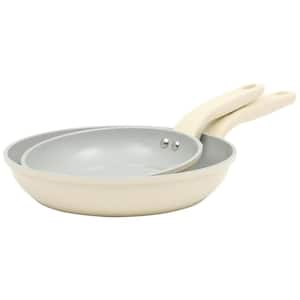 Barnsdall 2 Piece 8 in. and 10 in. Nonstick Aluminum Frying Pan Set in Linen