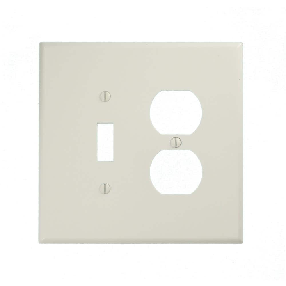 White Oversized Thermoset 2-Gang Duplex/Toggle Wall Plate