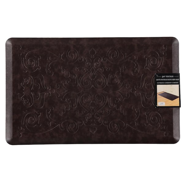 Cloud Comfort Espresso 20 in. x 39 in. Medallion Embossed Anti-Fatigue Mat