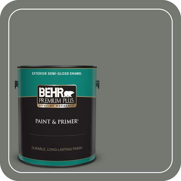 BEHR PREMIUM PLUS 1 gal. #T17-13 In the Woods Semi-Gloss Enamel Exterior Paint & Primer