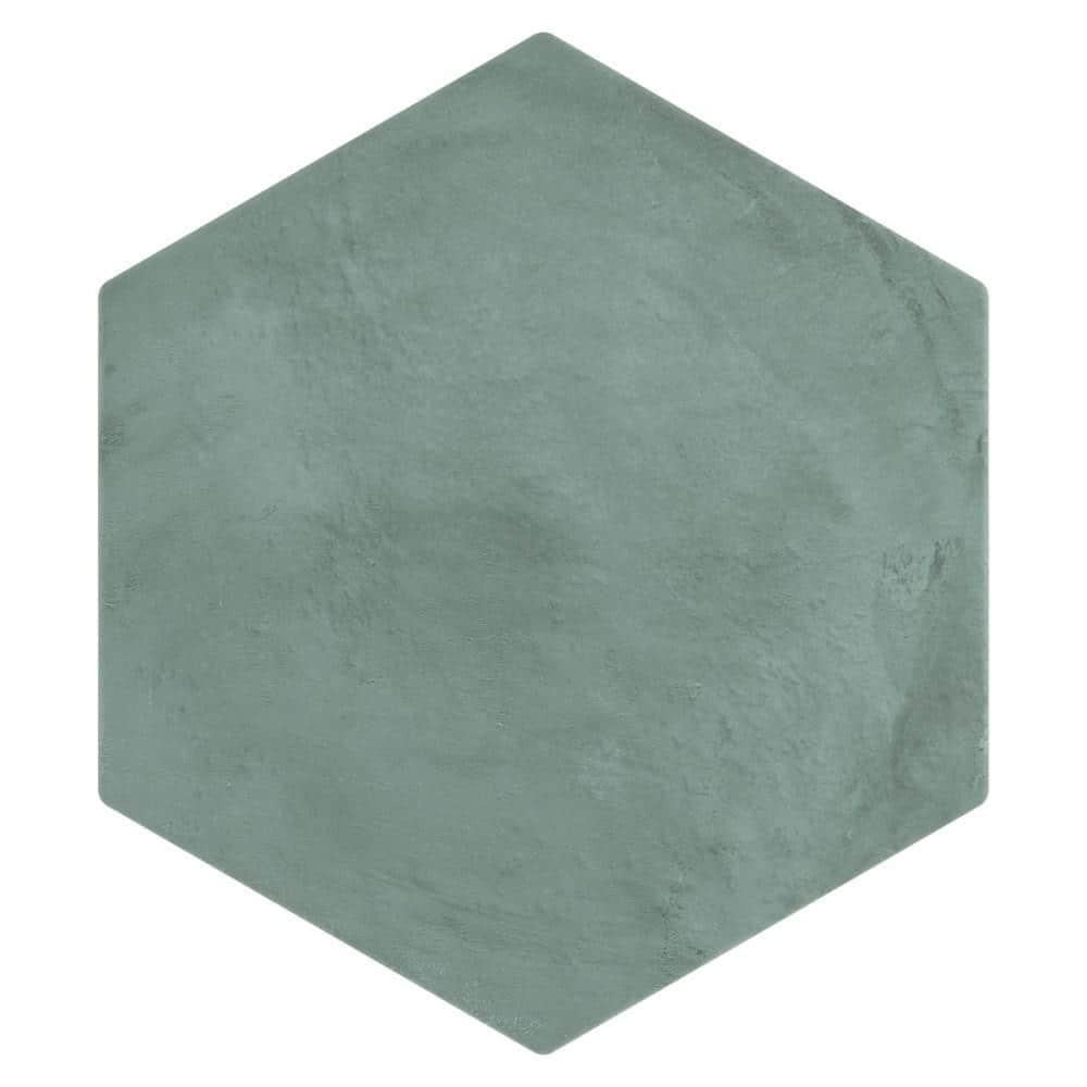 Dash Green Cielo 8.5 in. x 0.35 in. Matte Hexagon Porcelain Floor and Wall Tile Sample price history on PriceWatchPro
