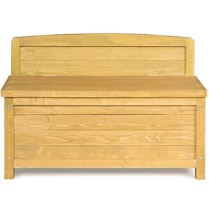 16.5 Gal. Wood Storage Box Bench Deck for Outdoor