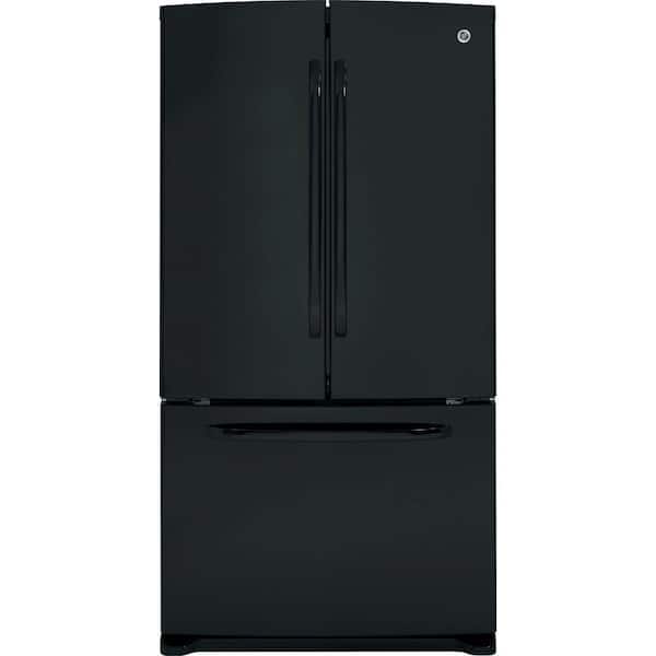 GE 35.75 in. W 25.8 cu. ft. French Door Refrigerator in Black