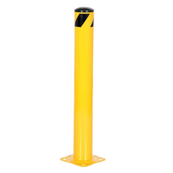 Vestil 36 in. x 4.5 in. Yellow Steel Pipe Safety Bollard BOL-36-4.5 ...