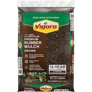 0.8 cu. ft. Brown Bagged Recycled Rubber Mulch
