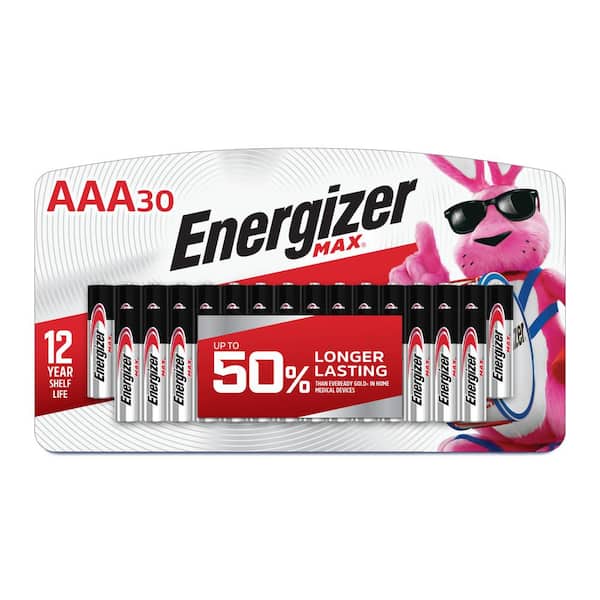 Energizer MAX Alkaline AAA Batteries, 30 Pack