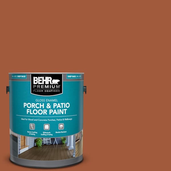 BEHR PREMIUM 1 gal. #S-H-230 Ground Nutmeg Gloss Enamel Interior/Exterior Porch and Patio Floor Paint