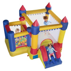Inflatable Bounce House Kid Jump and Slide Castle Bouncer with Trampoline