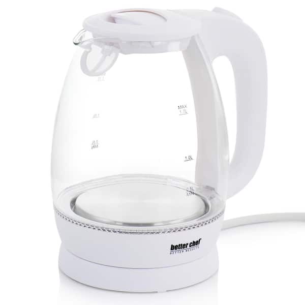  Better Chef Cordless Electric Kettle, 7-Cup, Stainless Steel, 360-deg Swivel Base