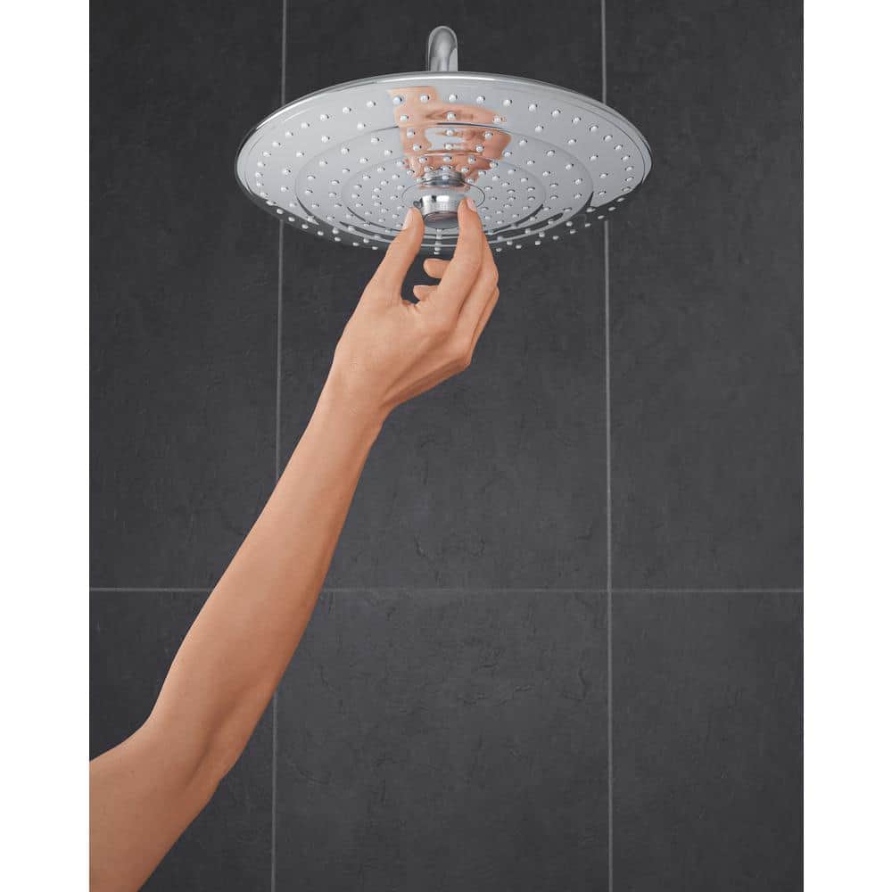 Chrome 10-Inch Ceiling Mounted Rain Showerhead
