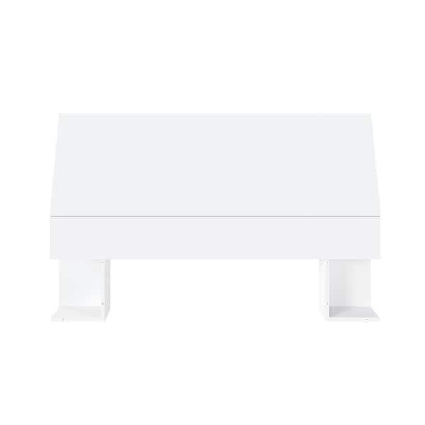 White Twin Size Headboard with Storage