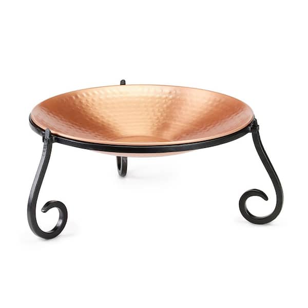 Good Directions 13.5 in., Freestanding Copper with Stand Birdbath