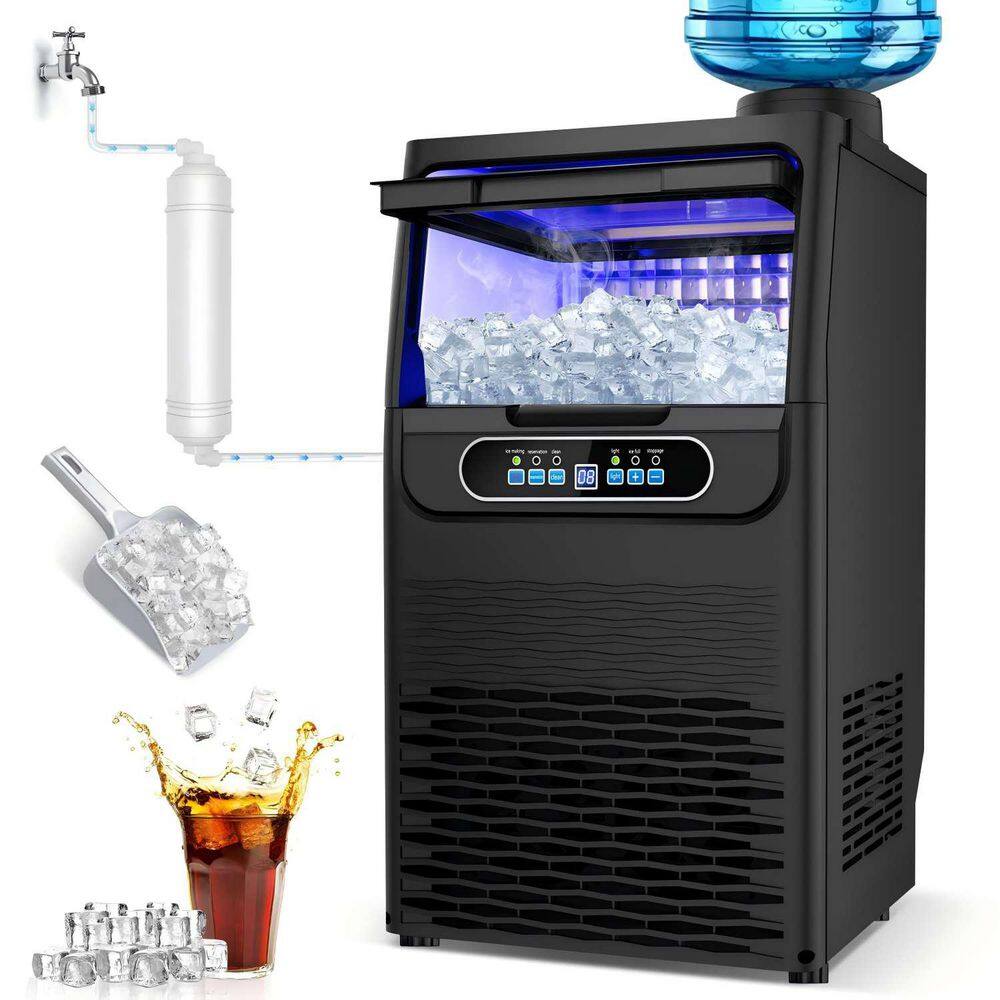 18.9 in. 200 lb./24H Full Size Cubes Freestanding/Built-In Ice Maker in Stainless Steel with Dual Water Supply Options price history on PriceWatchPro