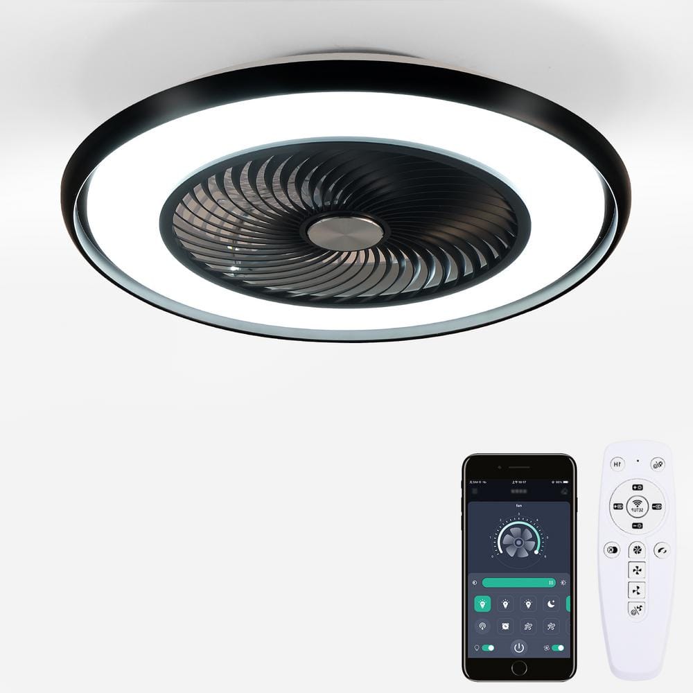 22 Ultra-thin LED Ceiling Fan Light Remote Control Flush Mount Ceiling Fan  Lamp