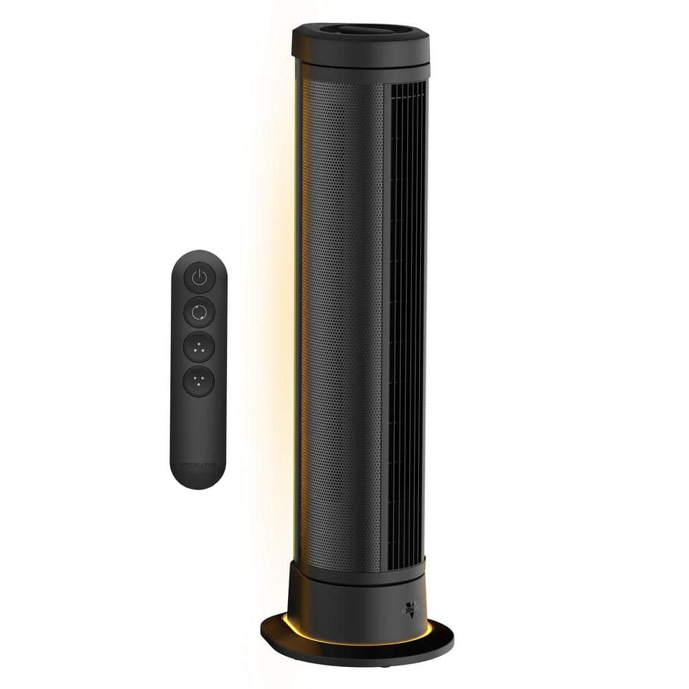ARA 39 in. 5-Fan Speeds Tower Fan in Black with Ambient Lighting price history on PriceWatchPro