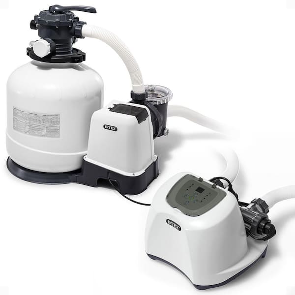 Krystal Clear 19600 Gal. Above Ground Saltwater System and Sand Filter Pump with Timer