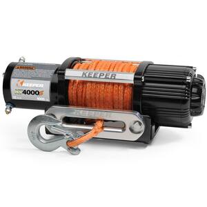 12-Volt DC 4,000 lbs. Winch with Synthetic Rope