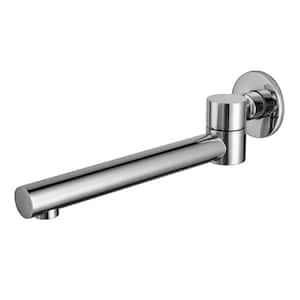 9.75 in. Wall-Mount Bath Spout with Foldable Ability in Polished Chrome
