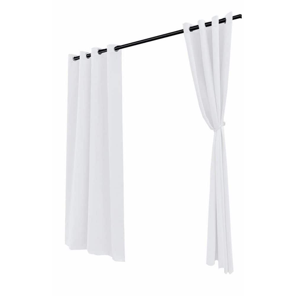 Outdoor Sheer Curtain 54 x 84 Waterproof Privacy Drape Voile Rod Pocket for Patio Porch Pergola Gazebo 2-Pack price history on PriceWatchPro