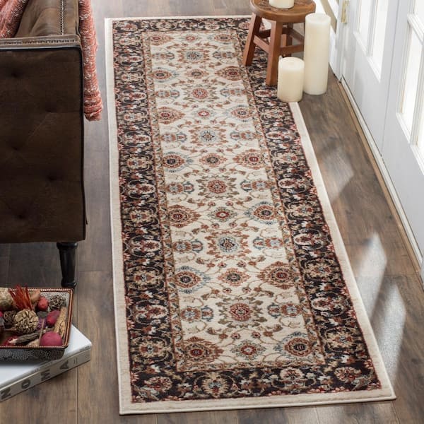 Lyndhurst 2 ft. x 10 ft. Cream/Navy Persian Runner Rug
