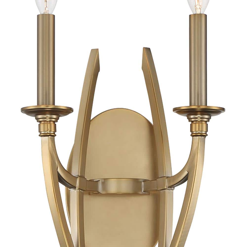 Covent Park 28" Honey Gold 2-Light Wall Sconce