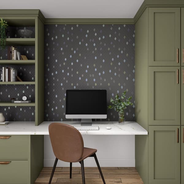 Starcastle Stardust 13 in. x 12 in. Glass Elongated Hexagon Mosaic Tile (13.28 sq. ft./Case)