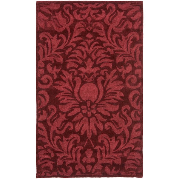 Total Performance 3 ft. x 5 ft. Marine Floral Ornate Area Rug