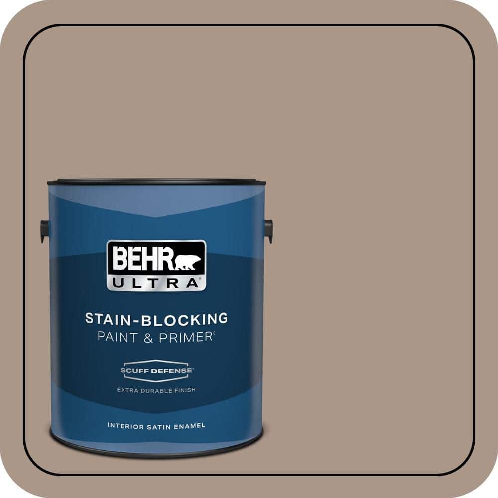 1 gal. #N230-4 Chic Taupe Extra Durable Satin Enamel Interior Paint & Primer price history on PriceWatchPro