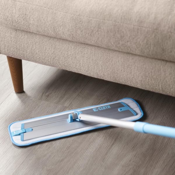 E-Cloth Deep Clean Mop for Floor Cleaning with Reusable Microfiber Mop Head - Blue/Silver