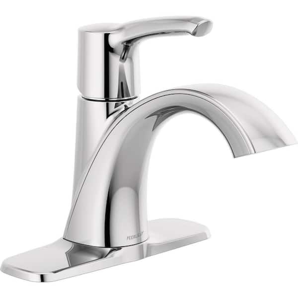 Peerless Parkwood Single Hole Single-Handle Bathroom Faucet with Pop-Up Assembly in Chrome