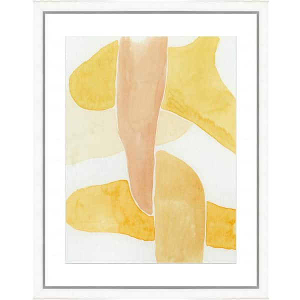 Vintage Print Gallery "Pastel watercolor IV" Framed Archival Paper Wall Art (26 in. x 32 in. in full size)