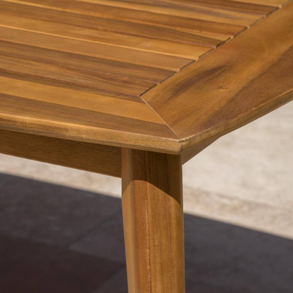 Sunqueen 71" Teak Brown Wooden Patio Dining Table
