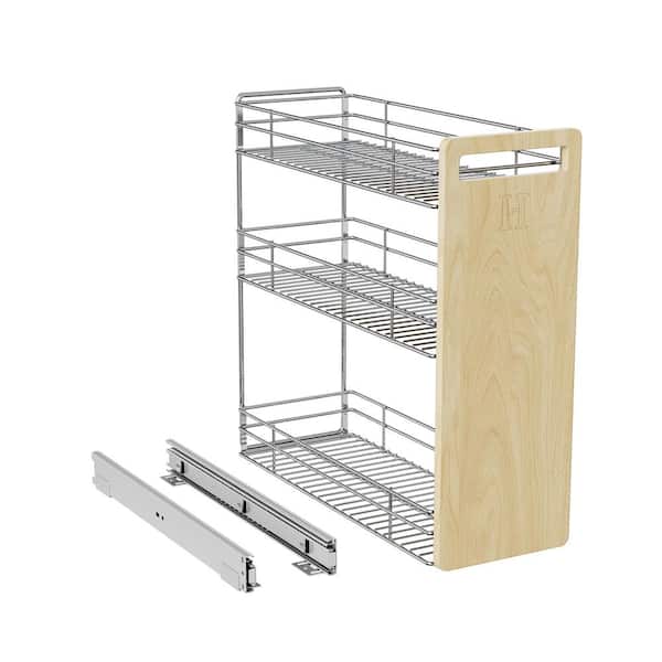 Organizer, 2-Tier Pull Out Cabinet Organizers 11 W x 21 D, Pull Out Home  Organizers Chrome Pull Out Drawer for Base Ca - AliExpress