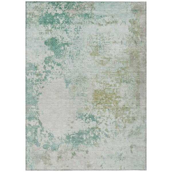 Chantille Machine Washable Indoor/Outdoor Abstract ACN2070 Putty 2 ft. 6 in. x 3 ft. 10 in. Area Rug