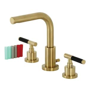 Kaiser 8 in. Widespread 2-Handle Bathroom Faucet in Brushed Brass