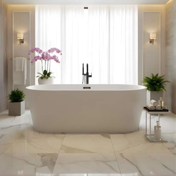 Vanity Art Bordeaux 67 in. x 32.3 in. Acrylic Flatbottom