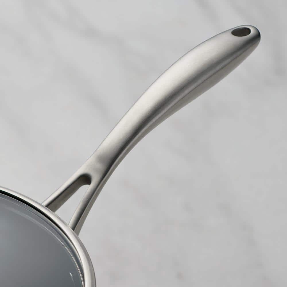 4-Quart Non-Stick Aluminum Sauce Pan with Glass Lid