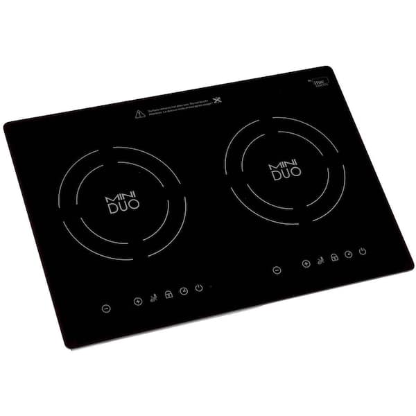 MD-2B 20 in. Mini Duo Dual Element Black Induction Glass-Ceramic Cooktop 1750W 858UL Certified