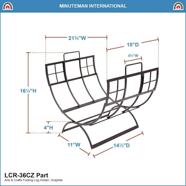 Minuteman International Arts and Craft Log Rack Minuteman International Arts and Craft Log Rack