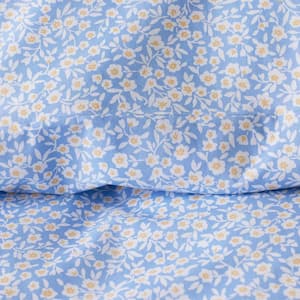 Company Cotton Serene Floral Cotton Percale Duvet Cover