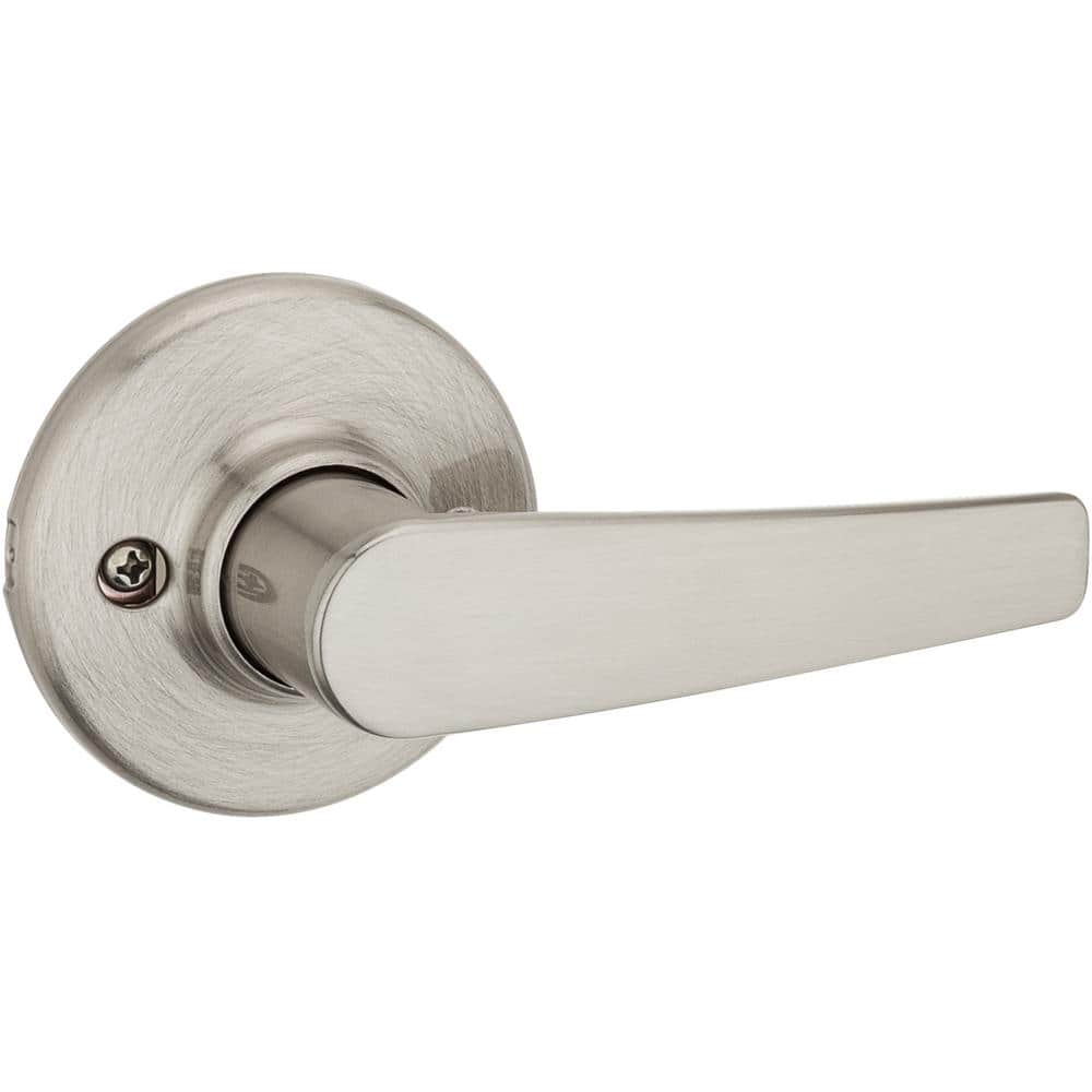 Kwikset Delta Satin Nickel Dummy Door Lever with Microban Antimicrobial  Technology 488DL 15 V1 The Home Depot