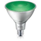 green flood light bulb