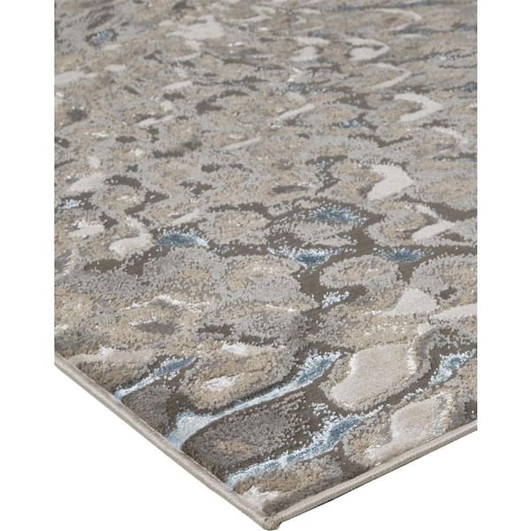 8 x 11 Gray Geometric Area Rug