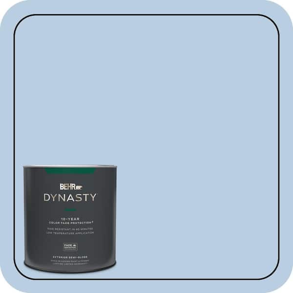 BEHR DYNASTY 1 qt. #580C-3 Impressionist Sky Semi-Gloss Exterior Stain-Blocking Paint & Primer