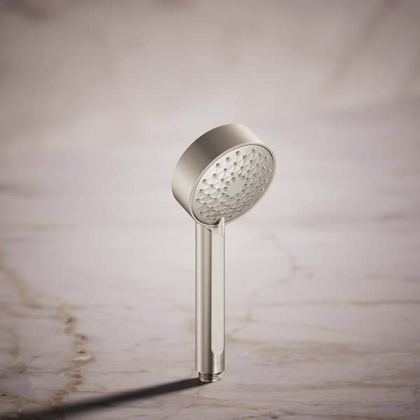 Awaken 3-Spray Patterns 3.56 in. Wall Mount Handheld Shower Head in Vibrant Brushed Nickel